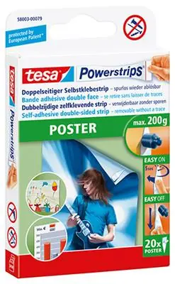 1001376 - TESA POSTERSTRIPS 20ST