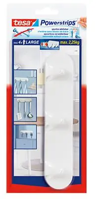 1002613 - TESA POWERSTRIPS HAKENREK WIT