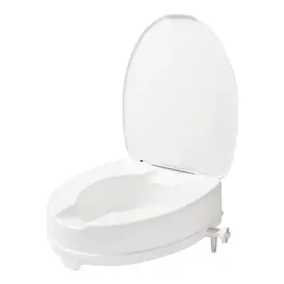 1064229 - SECUCARE TOILETVERHOGER MET KLEP WIT H100 MM