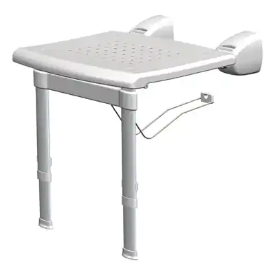 1064238 - SECUCARE DOUCHESTOEL MET POTENWIT OPKLAPBAAR 420 X 380 MM