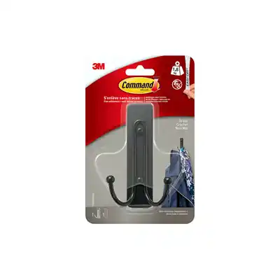 1072079 - 3M COMMAND DUBBELE HAAK ZWART