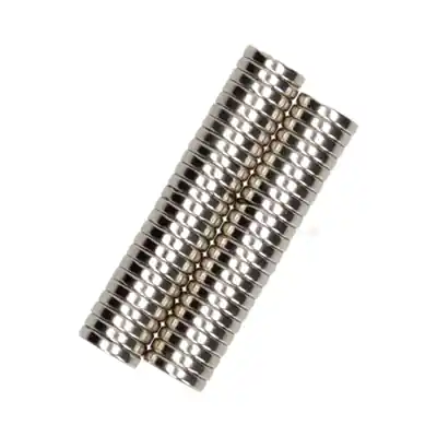1076872 - MACK SCHIJFMAGNETEN NEODYMIUM 10MM*2MM (N35) - ZILVER 50ST