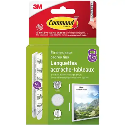1075977 - COMMAND FOTOLIJSTSTRIPS NARROW4 PAAR WIT