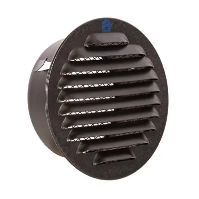 1059761 - INBOUW ROND SCHOEPENR MET GAAS435R DIA 100 RAL 9005 ZWART