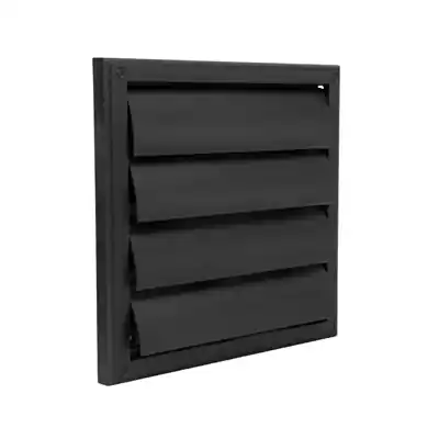 1069266 - OPBOUW DAMPKAPROOSTER PVC 733 (187X187) STR 9005 (ZWART)