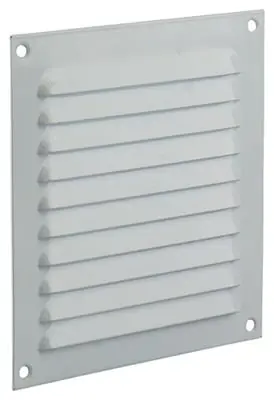 1015063 - SCHOEPENROOSTER PLAT ALU WIT 150X150MM