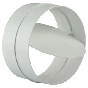 1006398 - PVC VERBINDINGSSTUK + TERUGSLAGKLEP 7007 WIT Ø 100