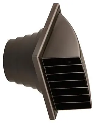 1006384 - DAMPKAPROOSTER 1 KLEP 741 DIA PVC RAL 8019 RENSON Ø100-130