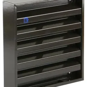 1006234 - MUURROOSTER OPBOUW 431 ALU RAL8019 RENSON 165X165MM