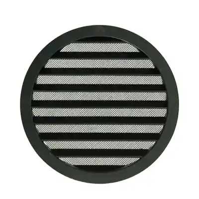 1061636 - INBOUW ROND SCHOEPENR MET GAAS434R DIA 200 RAL 9005 ZWART
