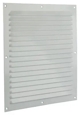 1006309 - SCHOEPENROOSTER VLAK ALU RAL 9010 250X250MM