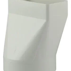 1006410 - PVC VERBINDINGSSTUK ROND/RECHTH. 7021 WIT Ø 100