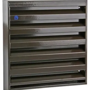1006237 - MUURROOSTER OPBOUW 431 ALU RAL8019 RENSON 225X225MM