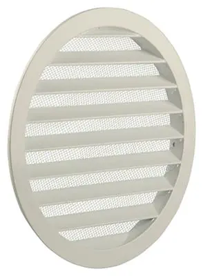 1006271 - RONDE ROOSTER INBOUW 434/R ALURAL 9010 RENSON Ø 200