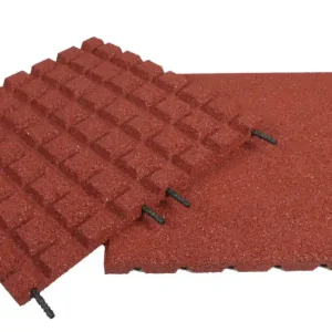 SBR Rubbertegel 50x50x3cm Rood