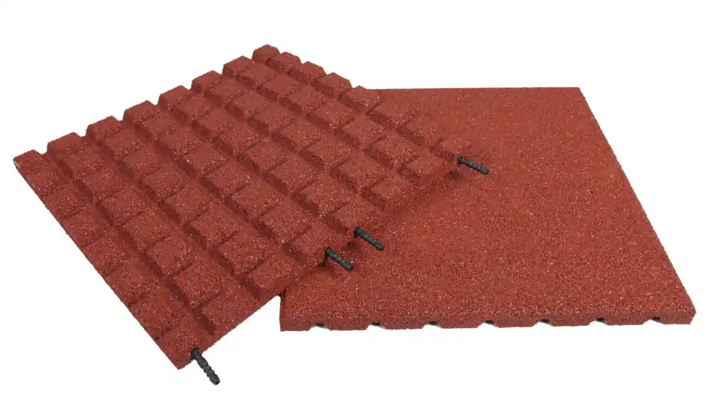 SBR Rubbertegel 50x50x3cm Rood
