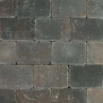 Trommelsteen Bruin/Zwart Genuanceerd 20x30x6
