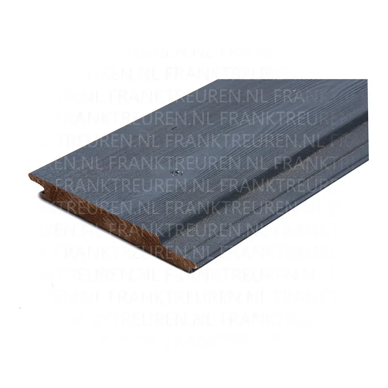 *19x169mm vuren C thermowood channelsiding C26 geborsteld zwart RAL9005 ***PEFC
