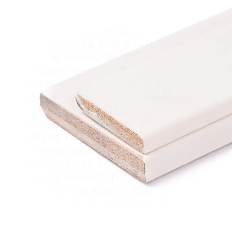 *Plint hardhout gegrond 9x45mm netto 8x45mm LVL