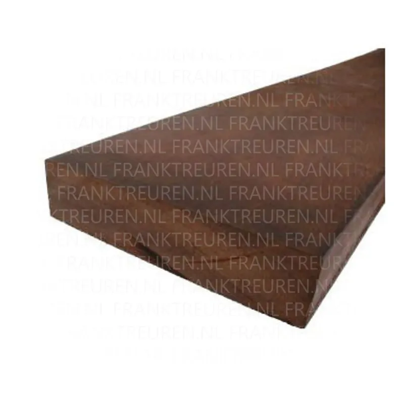 45x190mm Angelim Vermelho hardhout geschaafd ronde hoeken *FSC