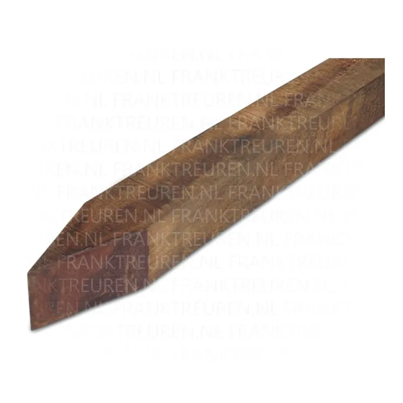 60x60mm Angelim Vermelho hardhout fijnbezaagd gepunt 300cm *FSC