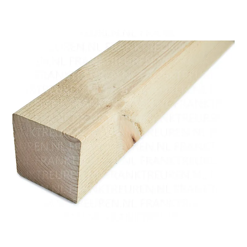 60x60mm fijnbezaagd-geschaafd hoekstijl vuren geimpr. *FSC