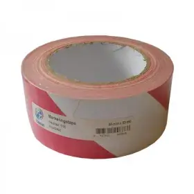 Markeringstape 018 Universal rood-wit 50 mm rol 33 m