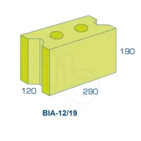BIA Grindbetonblok 12/19 vuilwerk 290x120x190 mm