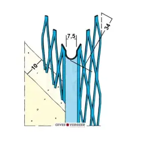 Stuc hoekprofiel 10mm verzinkt L=3000mm (1005H)