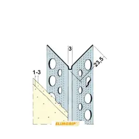 Stuc hoekprofiel 1-3mm wit L=2600mm (SG1029)