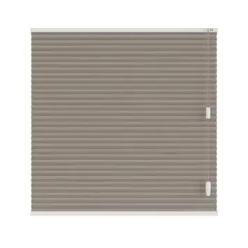 KARWEI dubbel plisségordijn gewoon raam 28660 taupe lichtdoorlatend op maat