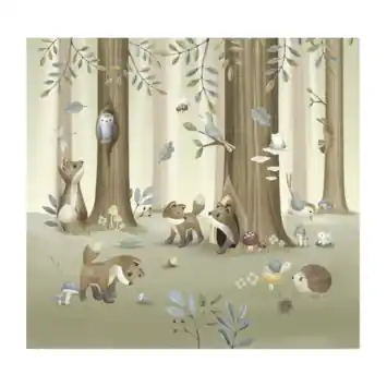 Fotobehang Little Dutch Forest friends (dessin WD120030)