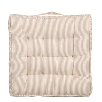 Matraskussen tuin vierkant katoen beige 45 x 45 x 7 cm