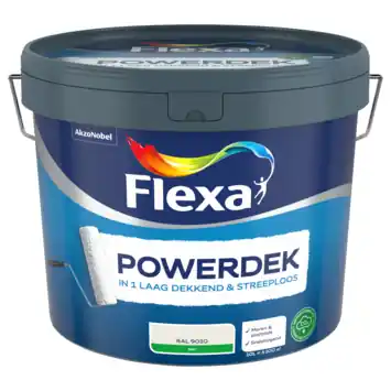 Flexa Powerdek muurverf mat RAL 9010 gebroken wit 10 liter