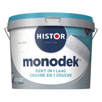 Histor Monodek muurverf RAL 9010 gebroken wit 10 liter