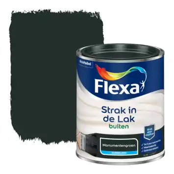 Flexa Strak in de Lak buitenlak zijdeglans monumentengroen 750 ml