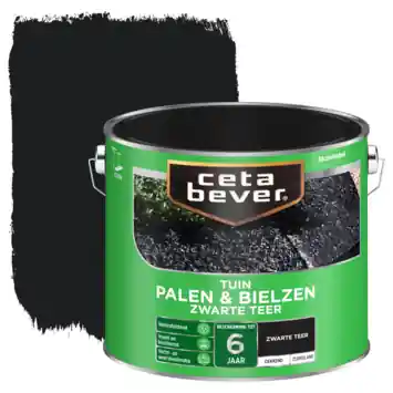 CetaBever zwarte teer Palen & Bielzen zijdeglans dekkend 2,5 liter