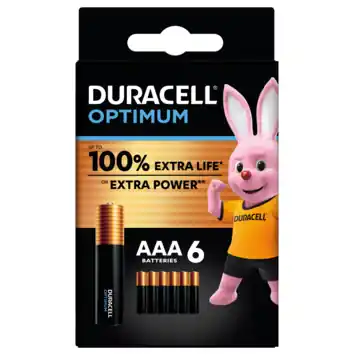 Duracell Batterij AAA Alkaline Optimum 6 stuks