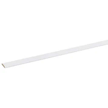 Afdeklijst MDF 4x22 mm wit lengte 260 cm