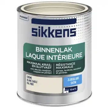 Sikkens binnenlak zijdeglans RAL 9001 crème wit 750 ml