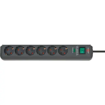 Brennenstuhl Eco-Line 13.500 A stekkerdoos met overspanningsbeveiliging 6-voudig 5 meter