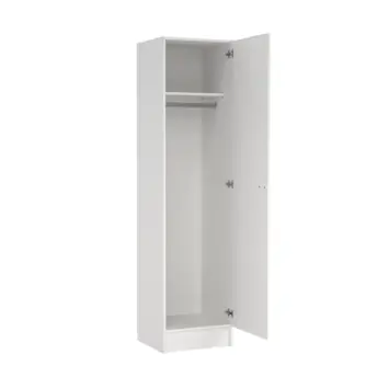 Opbergkast 1-deurs Cosmo wit gelakt spaanplaat 200 x 49,2 x 47,1 cm