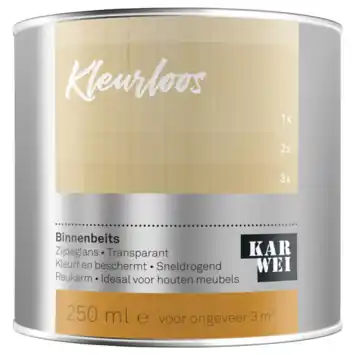 KARWEI binnenbeits transparant kleurloos 250 ml