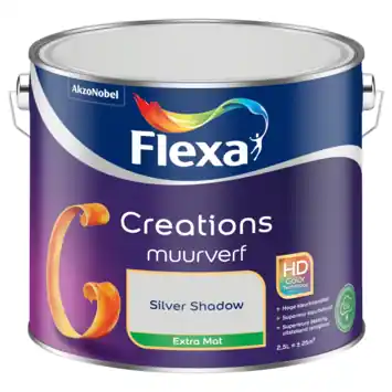 Flexa Creations muurverf silver shadow extra mat 2,5 liter