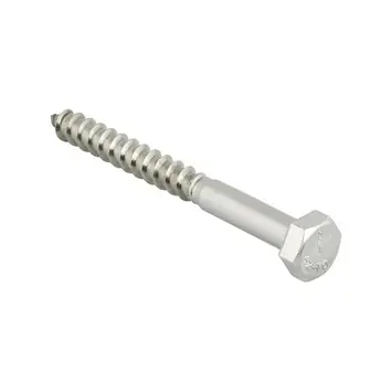 Houtdraadbout rvs M6x40 mm 15 stuks
