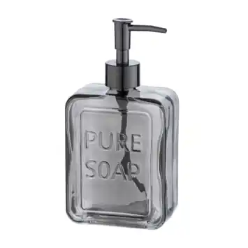 Wenko Pure Soap zeepdispenser glas grijs