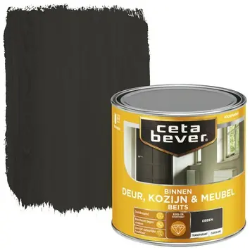 CetaBever Deur, Kozijn & Meubelbeits zijdeglans transparant ebben 250 ml