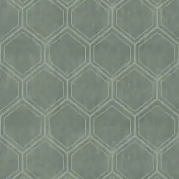 Vliesbehang Hexagon groen (dessin 118149)