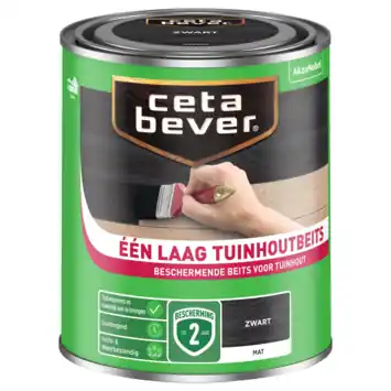 CetaBever Één Laag Tuinhoutbeits zwart 750 ml