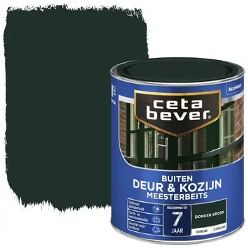 CetaBever Meesterbeits Deur & Kozijn zijdeglans dekkend donkergroen 750 ml